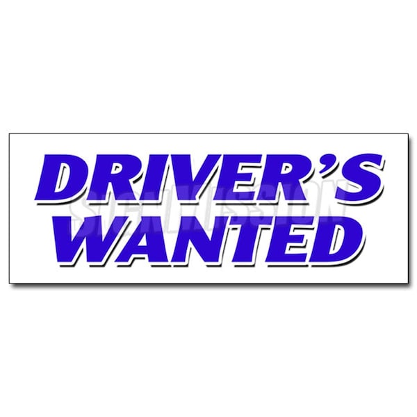 Amistad 12 in. Drivers Wanted Decal Sticker - Cdl Taxi Limousine Bus Truck Delivery AM3921615 - main